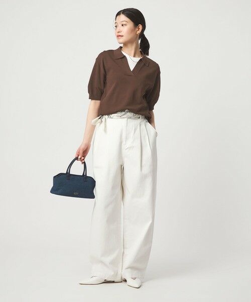 green label relaxing / グリーンレーベル リラクシング ニット・セーター | 【WEB限定】＜at ease＞エリツキ スキッパー ニット 接触冷感 UVカット 遮熱 | 詳細12