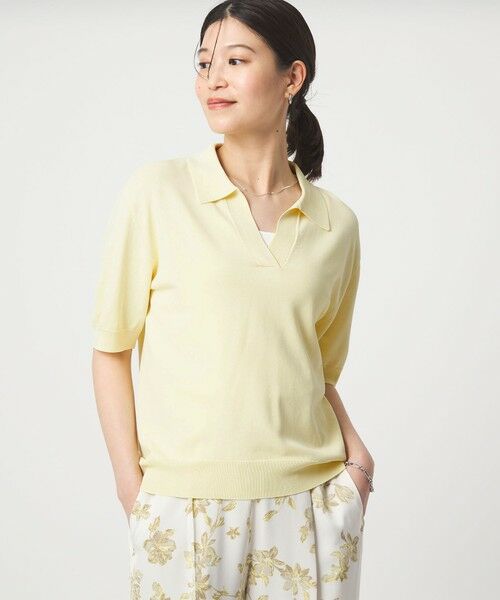 green label relaxing / グリーンレーベル リラクシング ニット・セーター | 【WEB限定】＜at ease＞エリツキ スキッパー ニット 接触冷感 UVカット 遮熱 | 詳細26