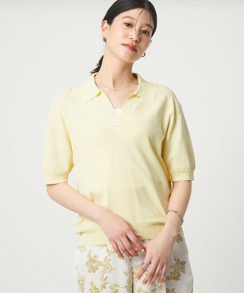 green label relaxing / グリーンレーベル リラクシング ニット・セーター | 【WEB限定】＜at ease＞エリツキ スキッパー ニット 接触冷感 UVカット 遮熱 | 詳細27