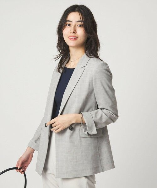 green label relaxing / グリーンレーベル リラクシング テーラードジャケット | ［size SHORTあり］ライト カチリラ ダブルジャケット | 詳細1