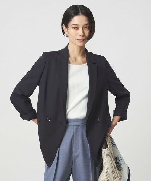green label relaxing / グリーンレーベル リラクシング テーラードジャケット | ［size SHORTあり］ライト カチリラ ダブルジャケット | 詳細17