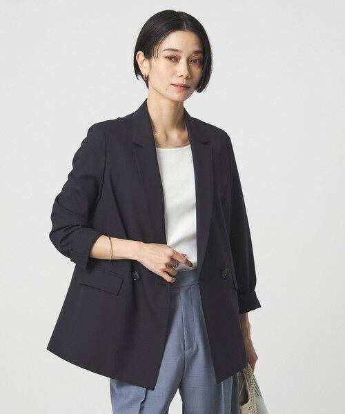 green label relaxing / グリーンレーベル リラクシング テーラードジャケット | ［size SHORTあり］ライト カチリラ ダブルジャケット | 詳細18