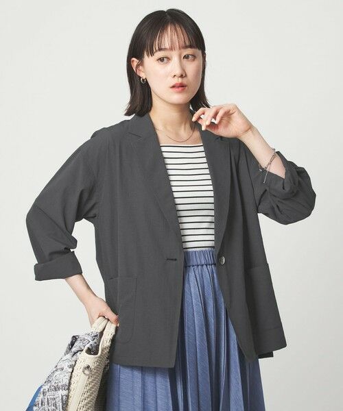 green label relaxing / グリーンレーベル リラクシング テーラードジャケット | ［size SHORTあり］Breeze Cool ライト ジャケット 吸水速乾 通気性 UVカット | 詳細2