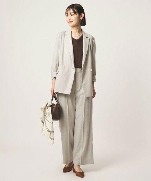 green label relaxing / グリーンレーベル リラクシング テーラードジャケット | ［size SHORTあり］ライト リネンライク ジャケット UVカット 通気性 | 詳細9