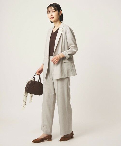 green label relaxing / グリーンレーベル リラクシング テーラードジャケット | ［size SHORTあり］ライト リネンライク ジャケット UVカット 通気性 | 詳細10