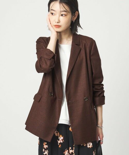 green label relaxing / グリーンレーベル リラクシング テーラードジャケット | ［size SHORTあり］ライト リネンライク ジャケット UVカット 通気性 | 詳細11