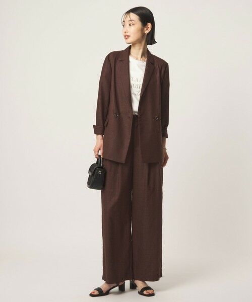 green label relaxing / グリーンレーベル リラクシング テーラードジャケット | ［size SHORTあり］ライト リネンライク ジャケット UVカット 通気性 | 詳細20