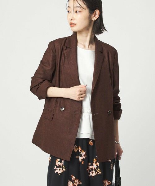 green label relaxing / グリーンレーベル リラクシング テーラードジャケット | ［size SHORTあり］ライト リネンライク ジャケット UVカット 通気性 | 詳細13