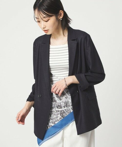 green label relaxing / グリーンレーベル リラクシング テーラードジャケット | ［size SHORTあり］ライト リネンライク ジャケット UVカット 通気性 | 詳細23