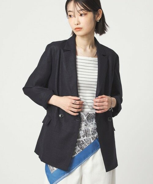 green label relaxing / グリーンレーベル リラクシング テーラードジャケット | ［size SHORTあり］ライト リネンライク ジャケット UVカット 通気性 | 詳細26