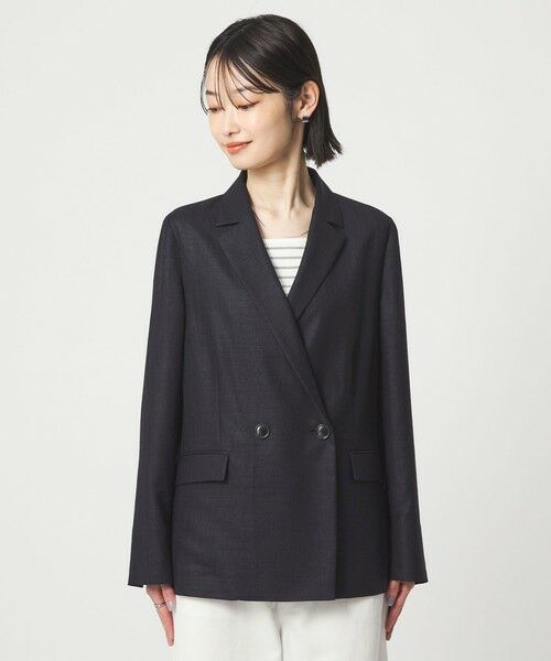 green label relaxing / グリーンレーベル リラクシング テーラードジャケット | ［size SHORTあり］ライト リネンライク ジャケット UVカット 通気性 | 詳細28