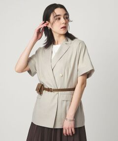 green label relaxing / グリーンレーベル リラクシング テーラードジャケット | ［size SHORTあり］ライト リネンライク ハーフスリーブ ジャケット UVカット 通気性