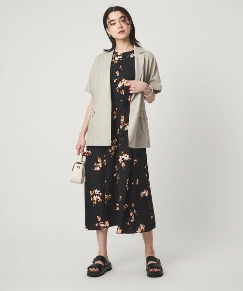 green label relaxing / グリーンレーベル リラクシング テーラードジャケット | ［size SHORTあり］ライト リネンライク ハーフスリーブ ジャケット UVカット 通気性 | 詳細5