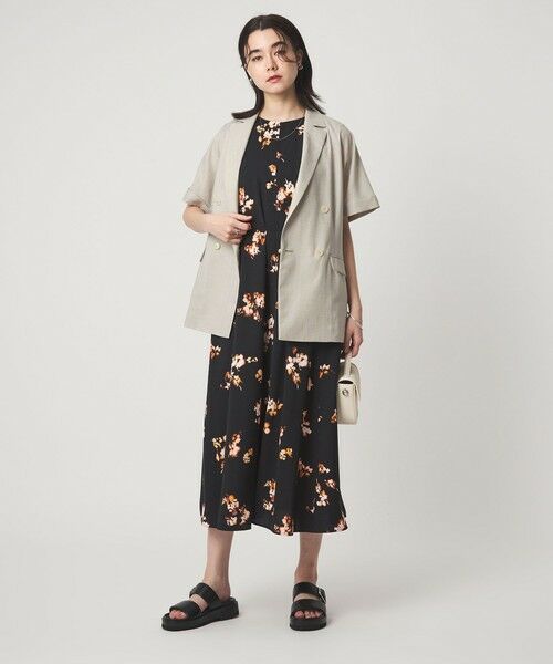 green label relaxing / グリーンレーベル リラクシング テーラードジャケット | ［size SHORTあり］ライト リネンライク ハーフスリーブ ジャケット UVカット 通気性 | 詳細6