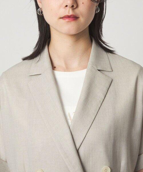 green label relaxing / グリーンレーベル リラクシング テーラードジャケット | ［size SHORTあり］ライト リネンライク ハーフスリーブ ジャケット UVカット 通気性 | 詳細13