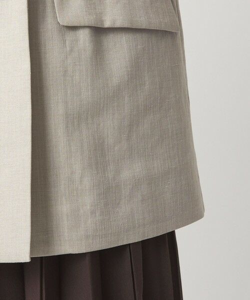 green label relaxing / グリーンレーベル リラクシング テーラードジャケット | ［size SHORTあり］ライト リネンライク ハーフスリーブ ジャケット UVカット 通気性 | 詳細15