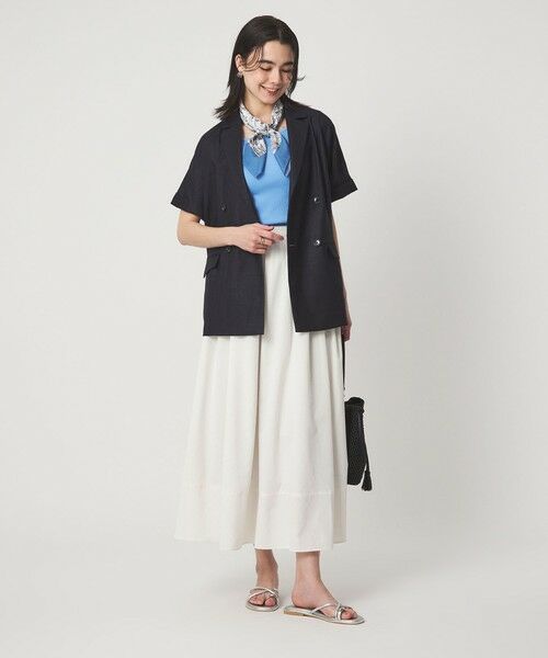 green label relaxing / グリーンレーベル リラクシング テーラードジャケット | ［size SHORTあり］ライト リネンライク ハーフスリーブ ジャケット UVカット 通気性 | 詳細27