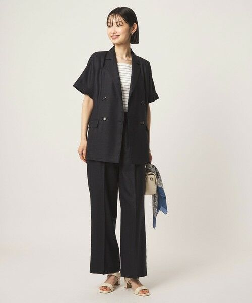 green label relaxing / グリーンレーベル リラクシング テーラードジャケット | ［size SHORTあり］ライト リネンライク ハーフスリーブ ジャケット UVカット 通気性 | 詳細30