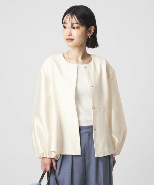 green label relaxing / グリーンレーベル リラクシング ノーカラージャケット | ［size SHORTあり］fleurie(フルリー) フォルム ジャケット 2 | 詳細2