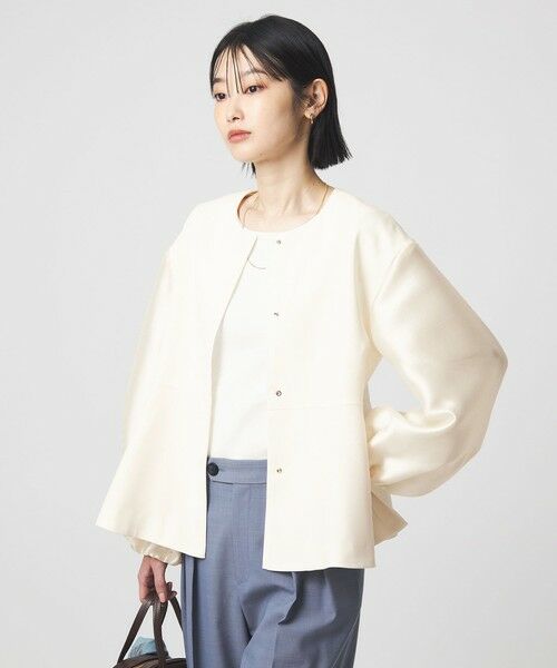 green label relaxing / グリーンレーベル リラクシング ノーカラージャケット | ［size SHORTあり］fleurie(フルリー) フォルム ジャケット 2 | 詳細5