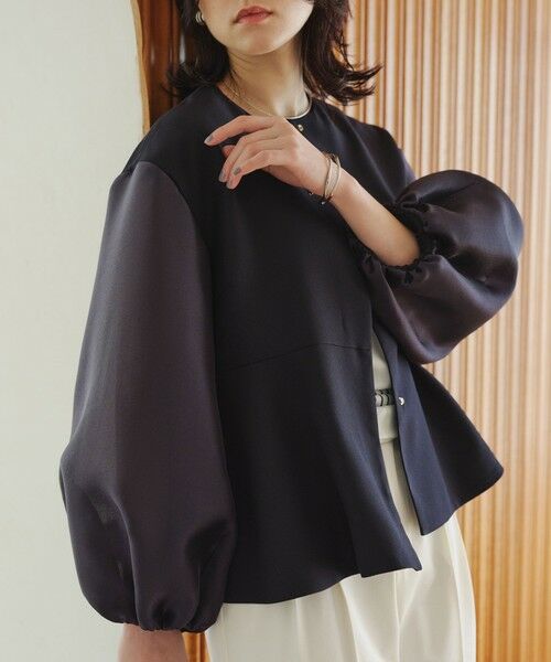 green label relaxing / グリーンレーベル リラクシング ノーカラージャケット | ［size SHORTあり］fleurie(フルリー) フォルム ジャケット 2 | 詳細11