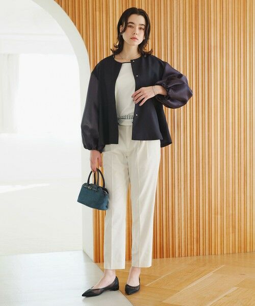 green label relaxing / グリーンレーベル リラクシング ノーカラージャケット | ［size SHORTあり］fleurie(フルリー) フォルム ジャケット 2 | 詳細12