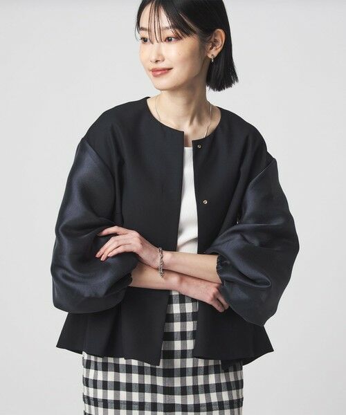 green label relaxing / グリーンレーベル リラクシング ノーカラージャケット | ［size SHORTあり］fleurie(フルリー) フォルム ジャケット 2 | 詳細13
