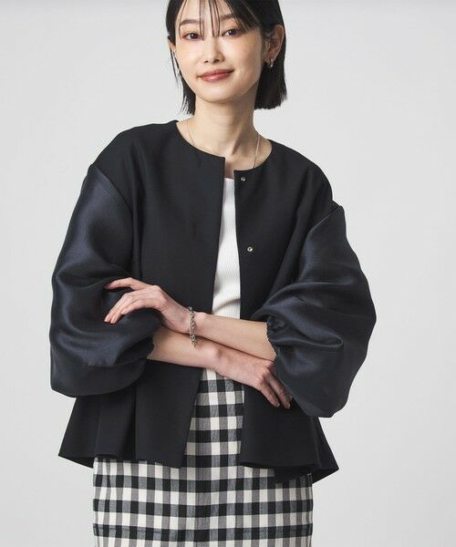 green label relaxing / グリーンレーベル リラクシング ノーカラージャケット | ［size SHORTあり］fleurie(フルリー) フォルム ジャケット 2 | 詳細14