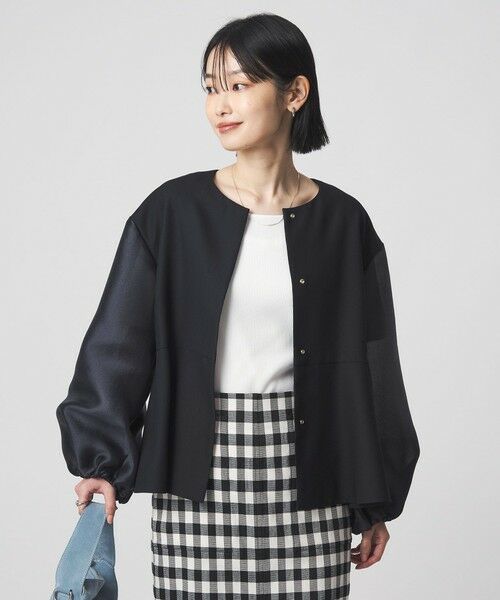 green label relaxing / グリーンレーベル リラクシング ノーカラージャケット | ［size SHORTあり］fleurie(フルリー) フォルム ジャケット 2 | 詳細15