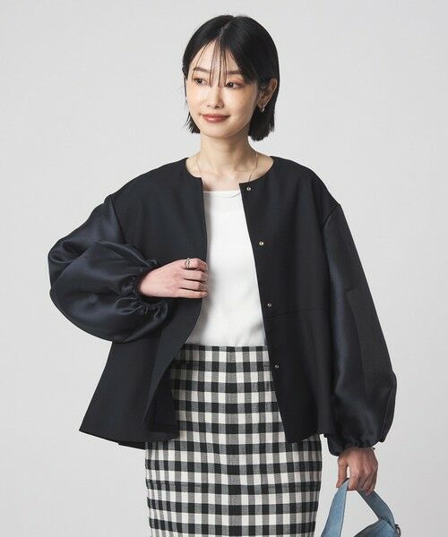 green label relaxing / グリーンレーベル リラクシング ノーカラージャケット | ［size SHORTあり］fleurie(フルリー) フォルム ジャケット 2 | 詳細16