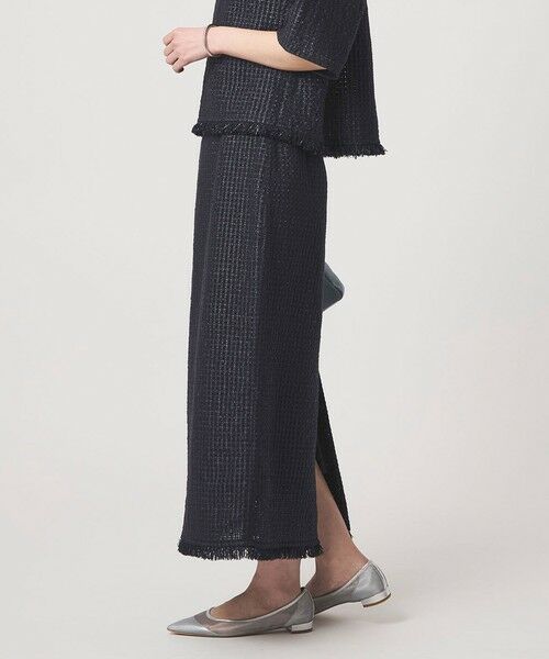 green label relaxing / グリーンレーベル リラクシング ロング・マキシ丈スカート | ラティス ツイードライク タイトスカート | 詳細8