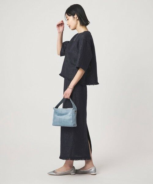 green label relaxing / グリーンレーベル リラクシング ロング・マキシ丈スカート | ラティス ツイードライク タイトスカート | 詳細10