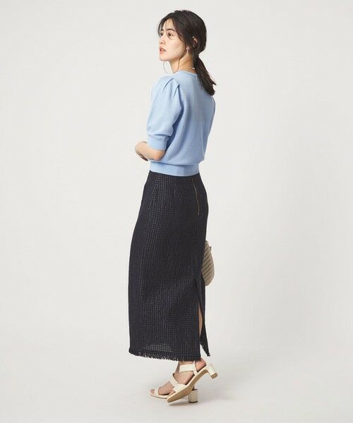 green label relaxing / グリーンレーベル リラクシング ロング・マキシ丈スカート | ラティス ツイードライク タイトスカート | 詳細15