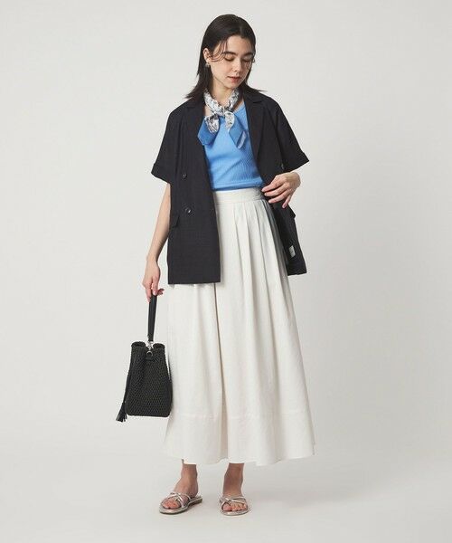 green label relaxing / グリーンレーベル リラクシング ロング・マキシ丈スカート | Breeze Cool タック スカート マシンウォッシャブル 通気性 UVカット | 詳細4