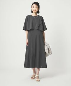 green label relaxing / グリーンレーベル リラクシング ロング・マキシ丈ワンピース | ケープ ナローフレア ワンピース