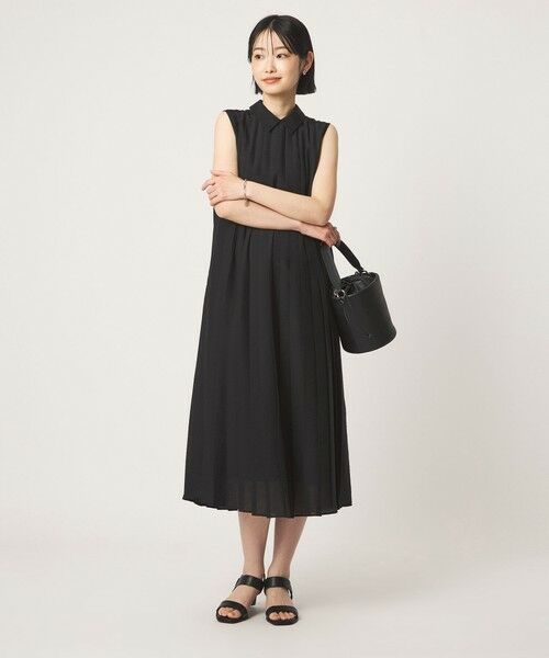 green label relaxing / グリーンレーベル リラクシング ロング・マキシ丈ワンピース | エリツキ プリーツ ノースリーブ ワンピース | 詳細7