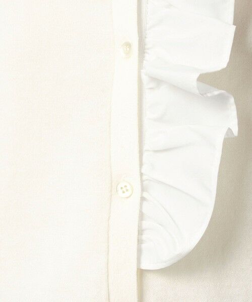 green label relaxing / グリーンレーベル リラクシング カーディガン・ボレロ | フリル ショートスリーブ ニット カーディガン | 詳細4