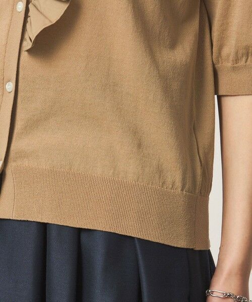 green label relaxing / グリーンレーベル リラクシング カーディガン・ボレロ | フリル ショートスリーブ ニット カーディガン | 詳細18