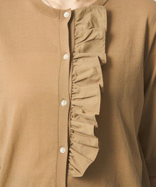 green label relaxing / グリーンレーベル リラクシング カーディガン・ボレロ | フリル ショートスリーブ ニット カーディガン | 詳細19