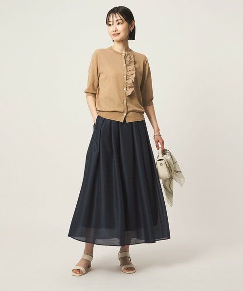 green label relaxing / グリーンレーベル リラクシング カーディガン・ボレロ | フリル ショートスリーブ ニット カーディガン | 詳細11