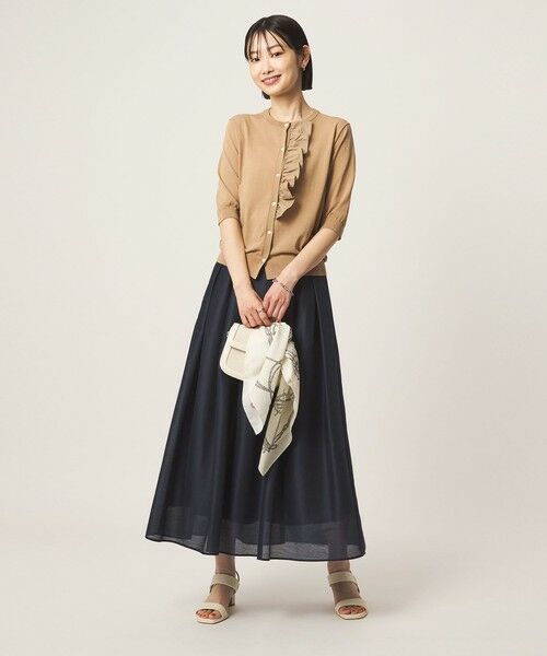 green label relaxing / グリーンレーベル リラクシング カーディガン・ボレロ | フリル ショートスリーブ ニット カーディガン | 詳細12