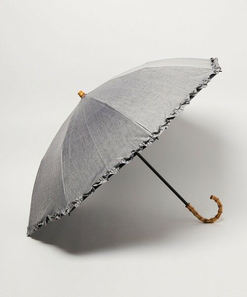 green label relaxing / グリーンレーベル リラクシング 傘 | 【別注】＜Wpc.＞UVO フリル 折りたたみ日傘 / アンブレラ 晴雨兼用（MD.GRAY）
