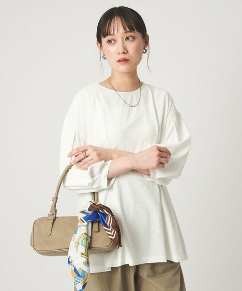 green label relaxing / グリーンレーベル リラクシング シャツ・ブラウス | ウエスト タック ブラウス UVカット 通気性 | 詳細1