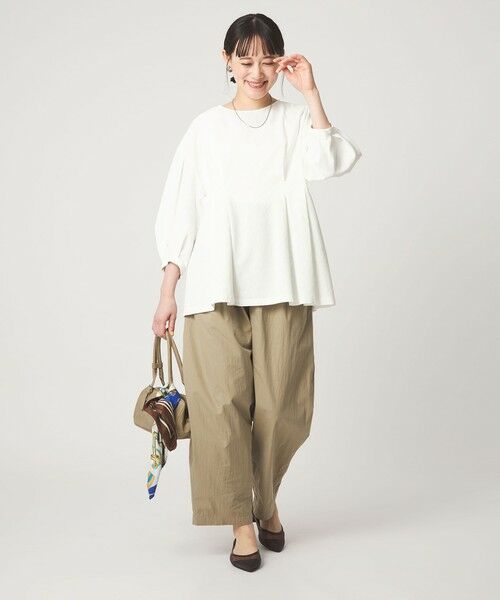 green label relaxing / グリーンレーベル リラクシング シャツ・ブラウス | ウエスト タック ブラウス UVカット 通気性 | 詳細3