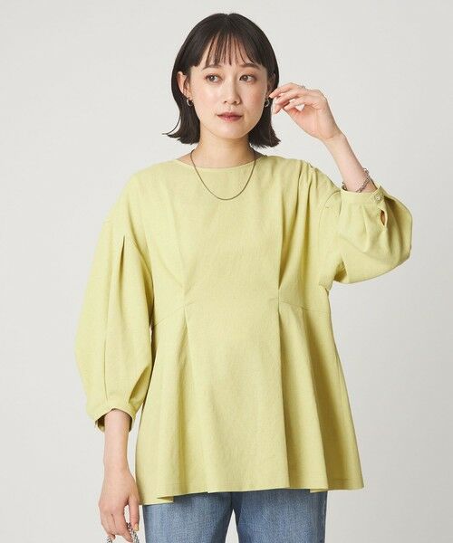 green label relaxing / グリーンレーベル リラクシング シャツ・ブラウス | ウエスト タック ブラウス UVカット 通気性 | 詳細11