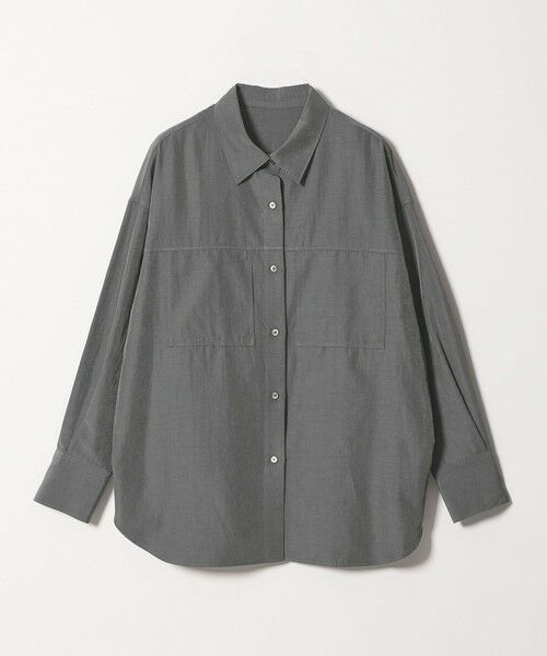 green label relaxing / グリーンレーベル リラクシング シャツ・ブラウス | ＜SEASONAL COLLECTION＞シルキーフェード シャツ（DK.GRAY）