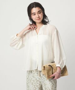 green label relaxing / グリーンレーベル リラクシング シャツ・ブラウス | ラミーライク マチ フレア ブラウス