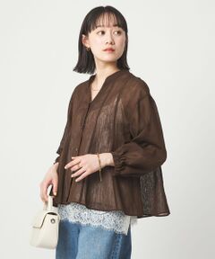 green label relaxing / グリーンレーベル リラクシング シャツ・ブラウス | ラミーライク マチ フレア ブラウス