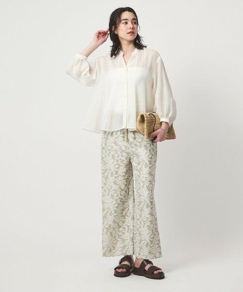 green label relaxing / グリーンレーベル リラクシング シャツ・ブラウス | ラミーライク マチ フレア ブラウス | 詳細5