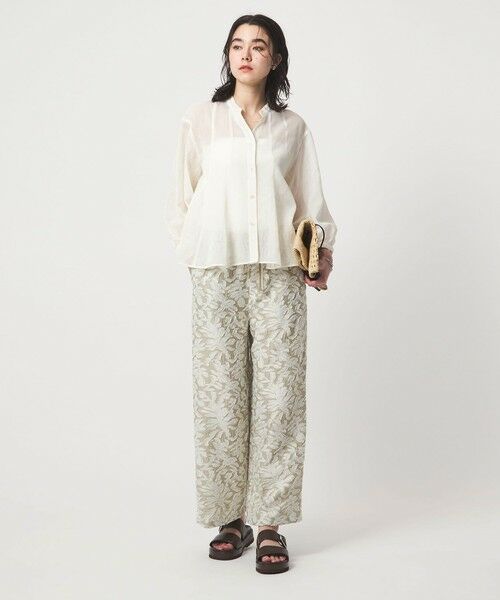 green label relaxing / グリーンレーベル リラクシング シャツ・ブラウス | ラミーライク マチ フレア ブラウス | 詳細6